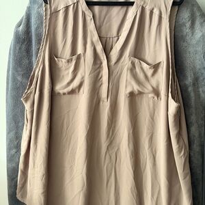 Torrid Beige Sleeveless Blouse